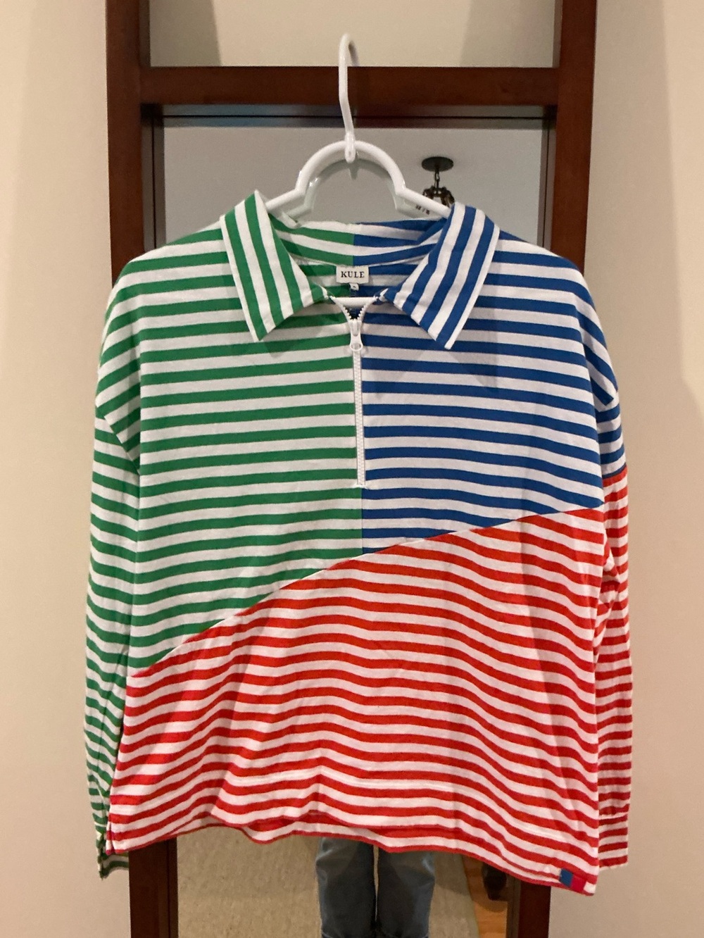 Anthropologie x Kule primary color Beck pullover jersey top sz XL